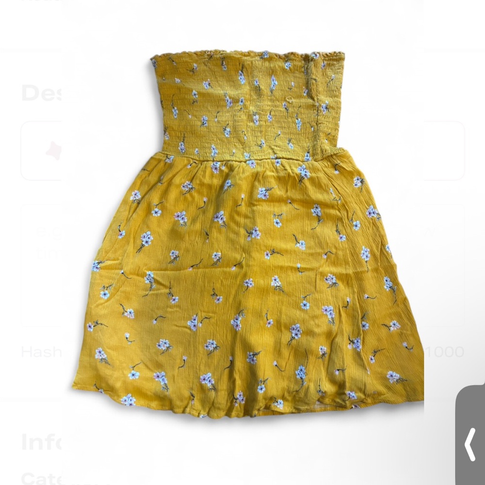 Gypsies & Moondust Mustard Floral Mini Dress